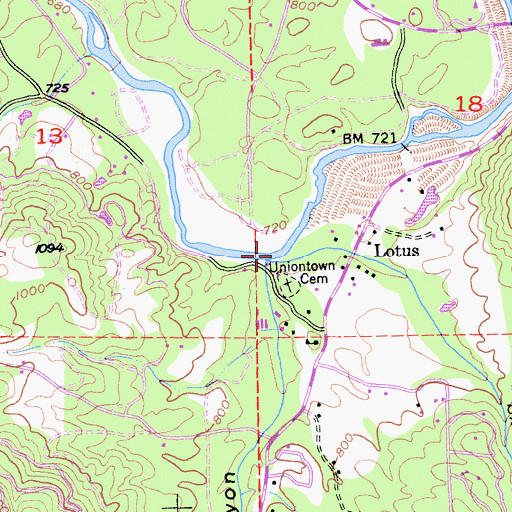 Topographic Map of Shingle Creek, CA