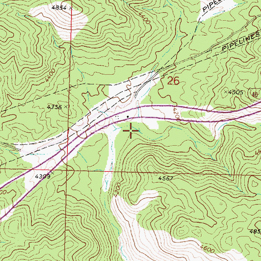 Topographic Map of Willow Creek, AZ