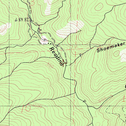 Topographic Map of Shoemaker Gulch, CA