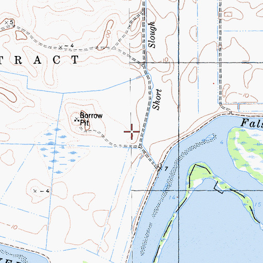 Topographic Map of Short Slough, CA