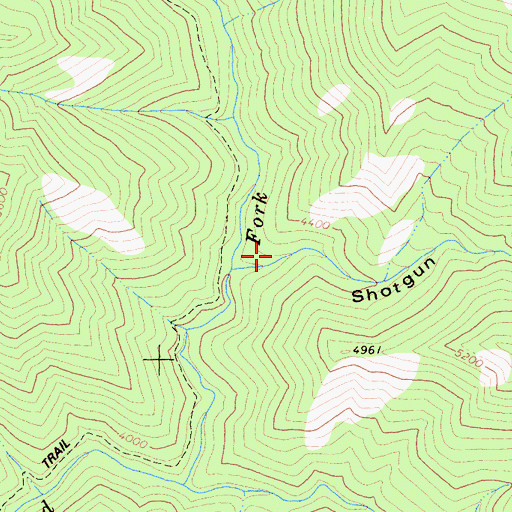 Topographic Map of Shotgun Gulch, CA