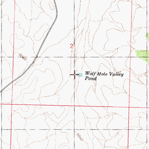 Topographic Map of Wolf Hole Valley Pond, AZ