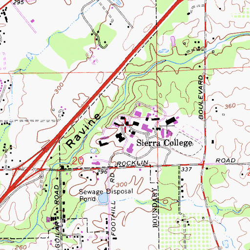 Topographic Map of Sierra College - Rocklin Campus, CA