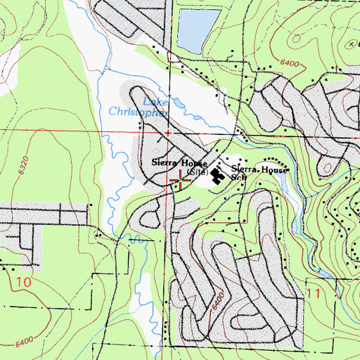 Topographic Map of Sierra House, CA