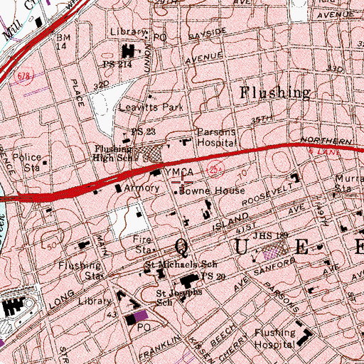 Topographic Map of Margaret I Carman Green, NY