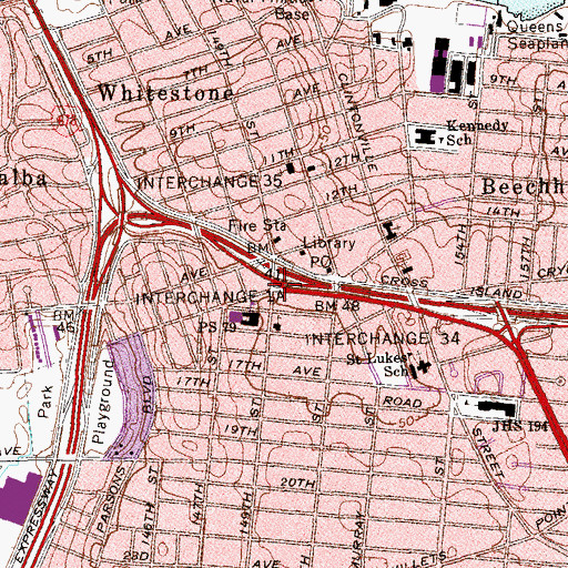 Topographic Map of Private McKee Triangle, NY