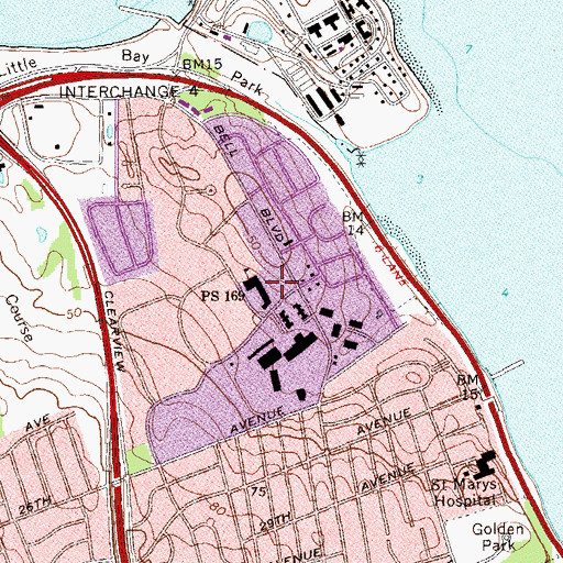 Topographic Map of Bay Terrace Playground, NY