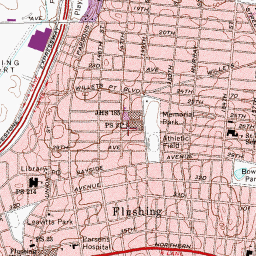 Topographic Map of Hart Playground, NY