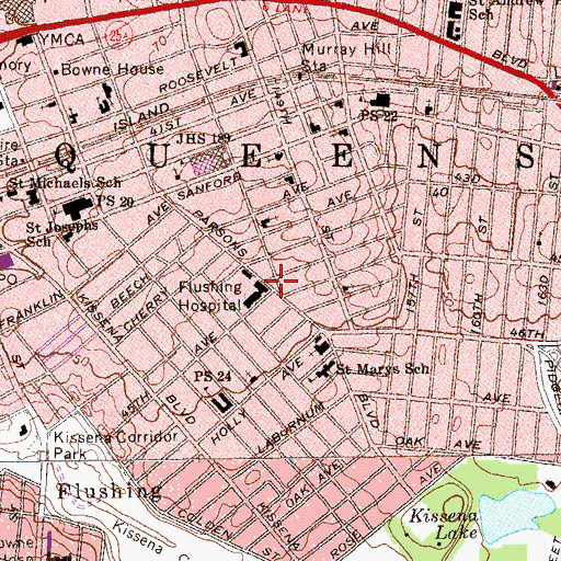 Topographic Map of Lawrence Triangle, NY