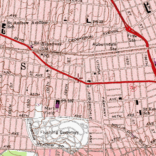 Topographic Map of Plaut Triangle, NY