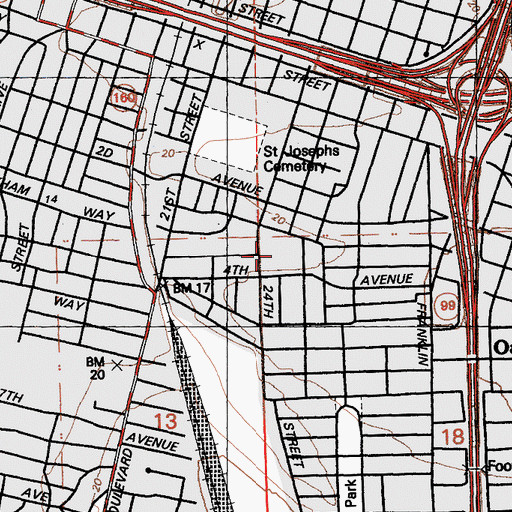 Topographic Map of Sierra School (historical), CA