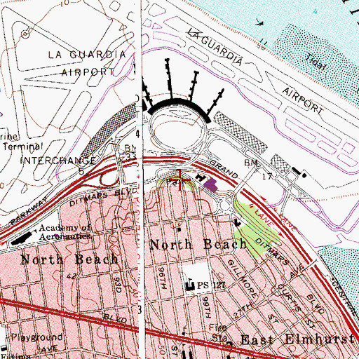 Topographic Map of Overlook Park, NY