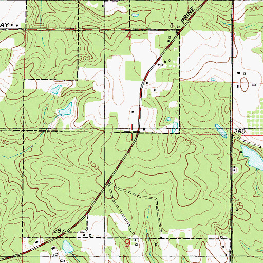 Topographic Map of Citronelle Volunteer Fire Department, AL