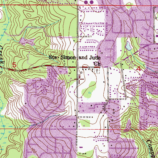 Topographic Map of Mobile Fire Rescue Department H H Edwards Jr Fire Station, AL