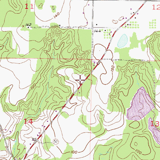 Topographic Map of Seven Hills Volunteer Fire Department, AL