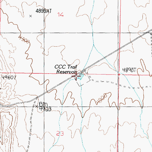 Topographic Map of CCC Trail Reservoir, AZ