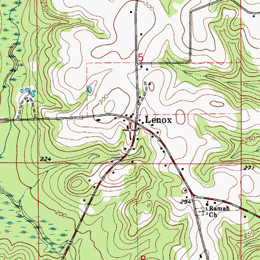 Topographic Map of Springhill Volunteer Fire Department, AL