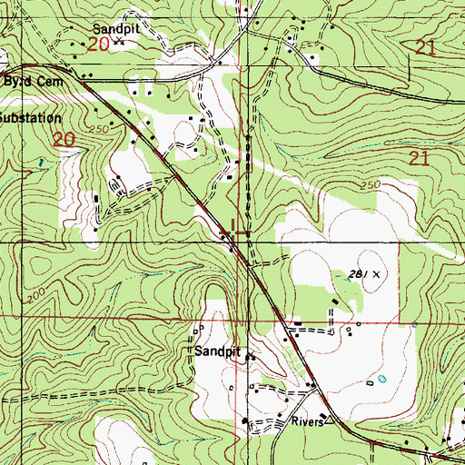 Topographic Map of Calcedeaver Fire Department, AL