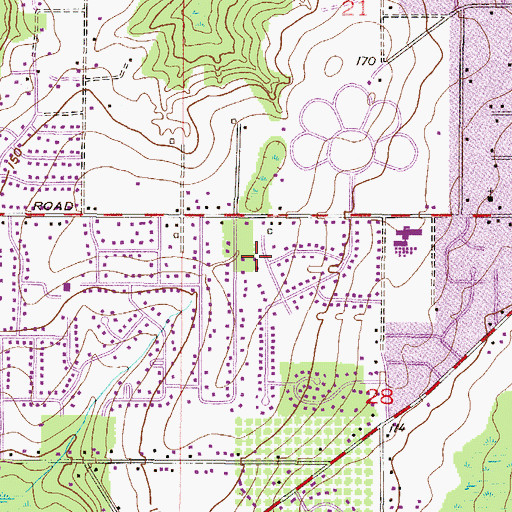 Topographic Map of Theodore Tillmans Corner Volunteer Fire Department, AL