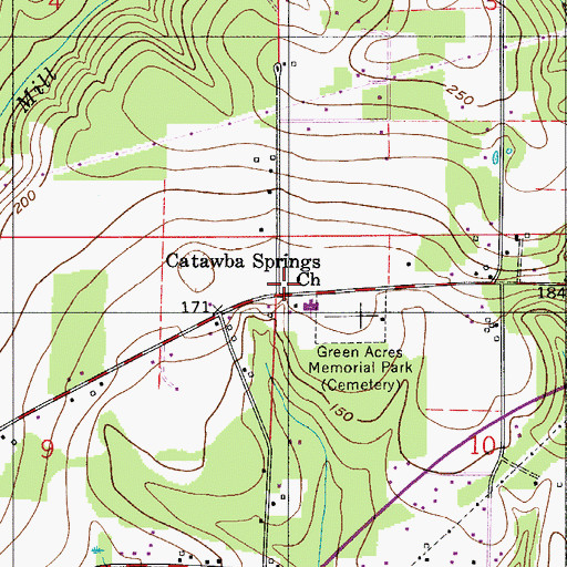Topographic Map of McCall Volunteer Fire Department, AL