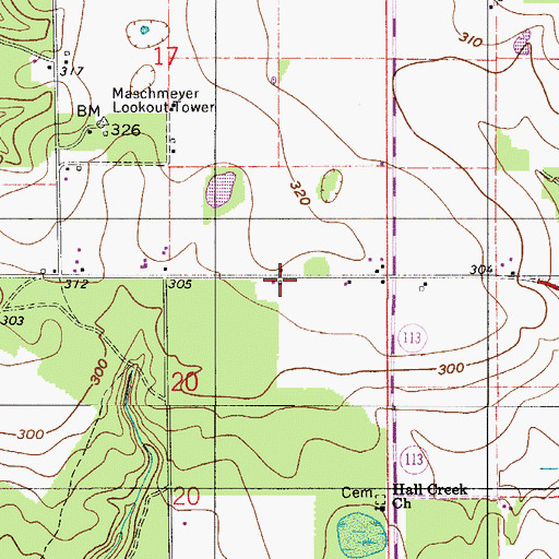 Topographic Map of Pineview - Foshee Volunteer Fire Department, AL
