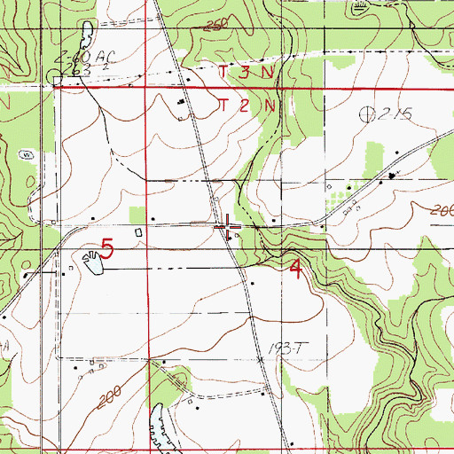 Topographic Map of Boykin - Damascus Volunteer Fire Department, AL