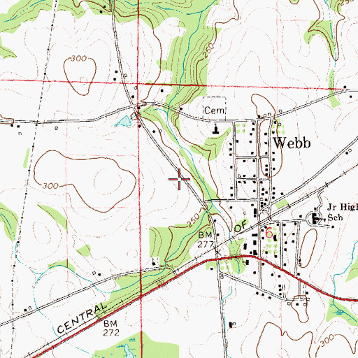 Topographic Map of Webb Volunteer Fire Department, AL