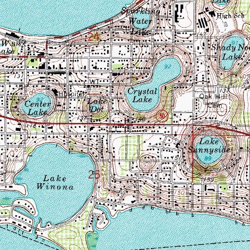 Topographic Map of Clermont Fire Department Station 1, FL