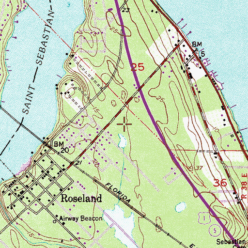 Topographic Map of Indian River County Fire Rescue Station 9, FL