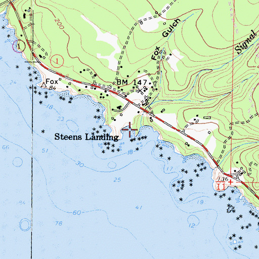 Topographic Map of Signal Port Creek, CA