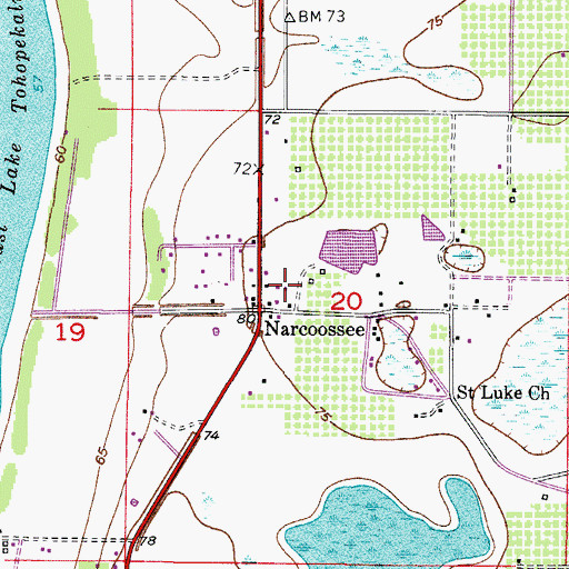 Topographic Map of Osceola County Fire Rescue and Emergency Medical Services Department Station 51, FL