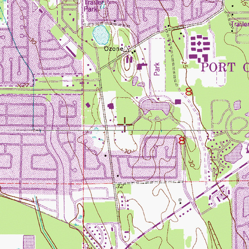 Topographic Map of Port Orange Fire Rescue Department Station 73, FL