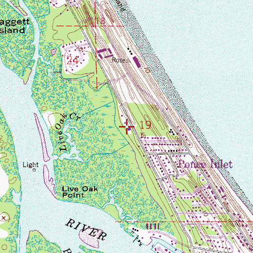 Topographic Map of Ponce Inlet Fire Rescue Department, FL