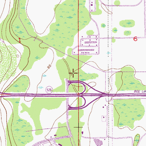 Topographic Map of Orange County Fire Rescue Station 57, FL