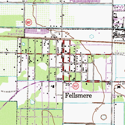 Topographic Map of Indian River County Fire Rescue Station 10, FL