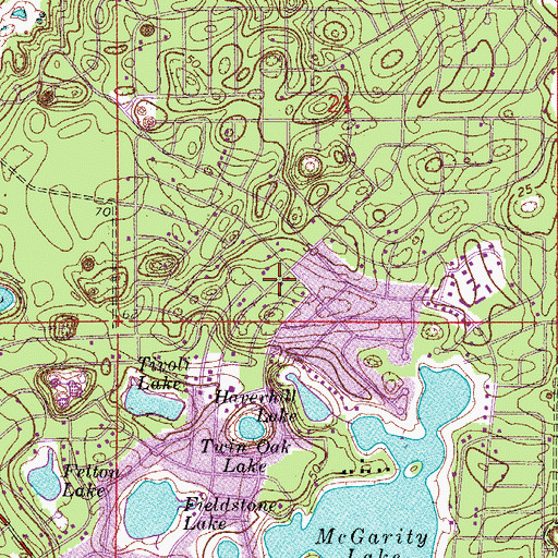 Topographic Map of Deltona Fire Rescue Department Station 61, FL