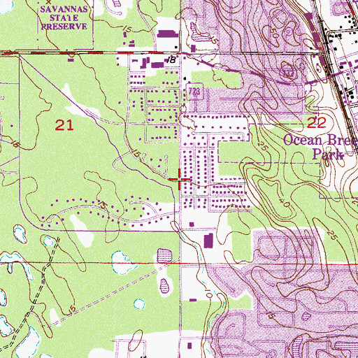 Topographic Map of Martin County Fire Rescue Station 16, FL