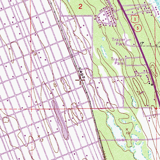 Topographic Map of Edgewater Department of Fire Rescue Station 57, FL