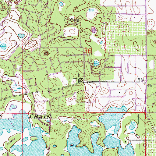 Topographic Map of Deltona Fire Rescue Department Station 64, FL