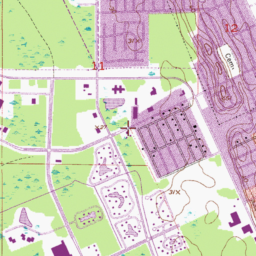 Topographic Map of Daytona Beach Fire Department Station 4, FL