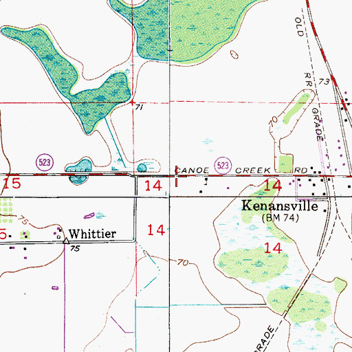 Topographic Map of Osceola County Fire Rescue and Emergency Medical Services Department Station 57, FL