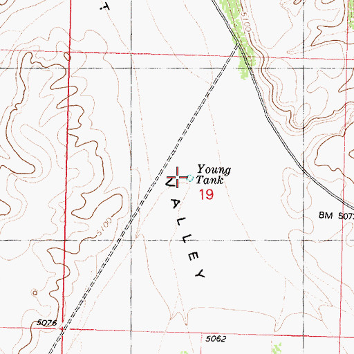 Topographic Map of Young Tank, AZ