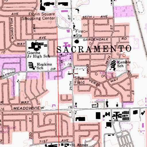 Topographic Map of Silva Field, CA