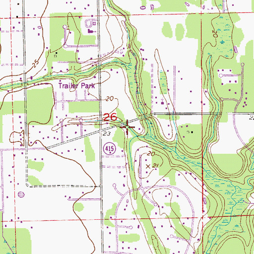 Topographic Map of Volusia County Fire Services Station 12 Spruce Creek, FL