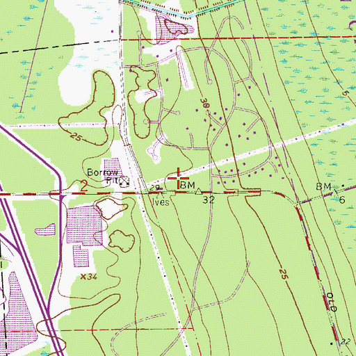 Topographic Map of Volusia County Fire Services Station 16 Halifax Plantation, FL