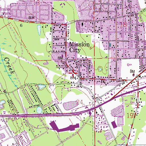 Topographic Map of Volusia County Fire Services Station 23 Turnbull, FL