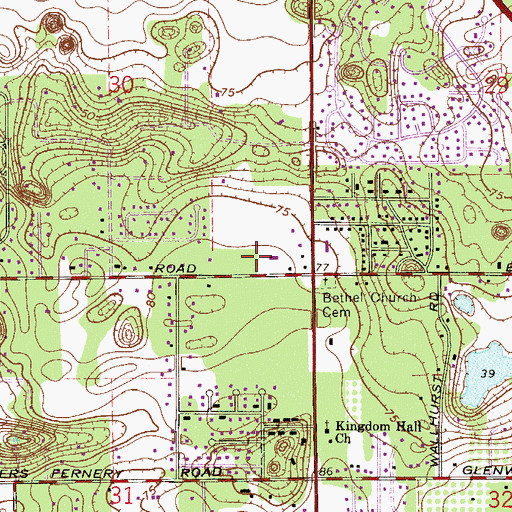 Topographic Map of Volusia County Fire Services Glenwood Station 46, FL