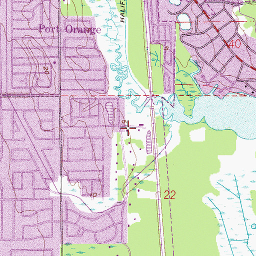Topographic Map of Port Orange Fire Rescue Department Station 72, FL