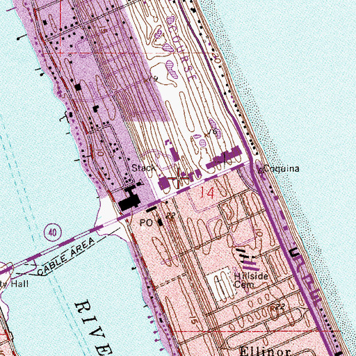 Topographic Map of Ormond Beach Fire Department Station 1, FL