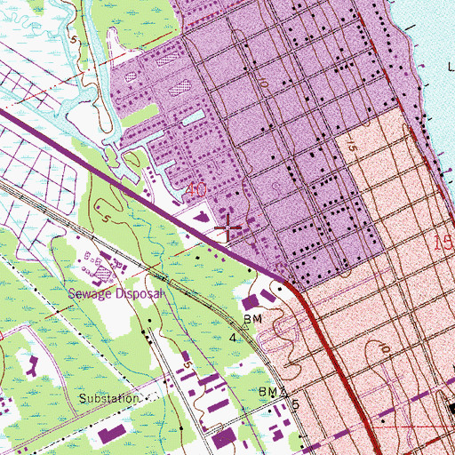 Topographic Map of Ormond Beach Fire Department Station 93, FL
